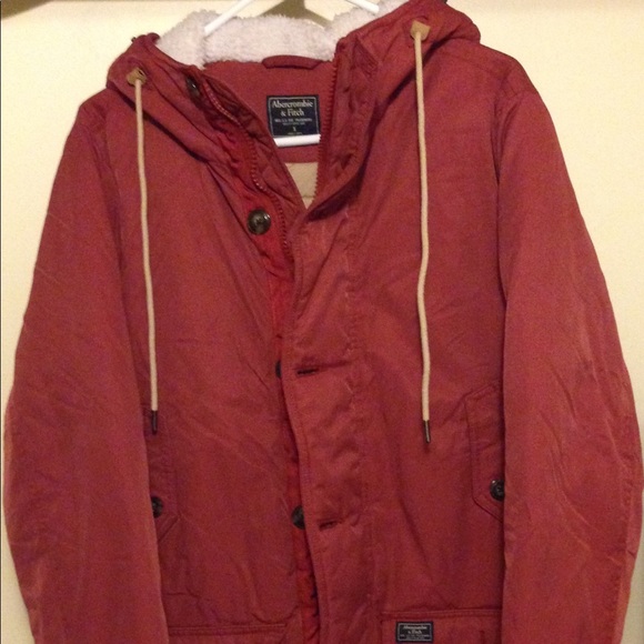 Abercrombie & Fitch Red Winter Jacket - Picture 1 of 4